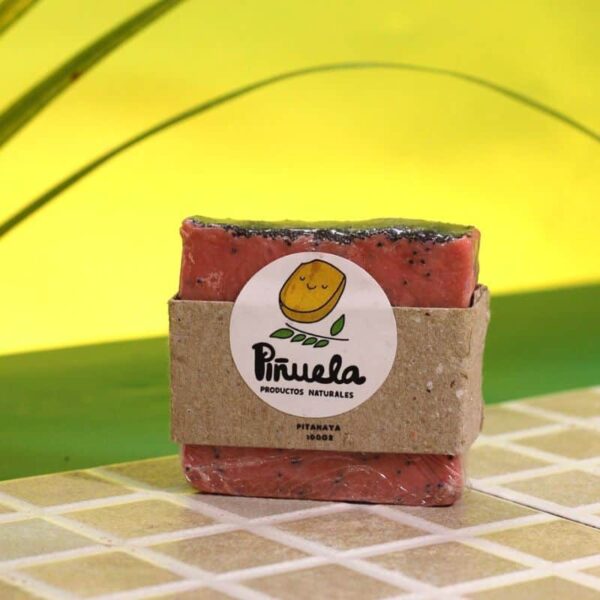 Jabón artesanal exfoliante de Pitahaya
