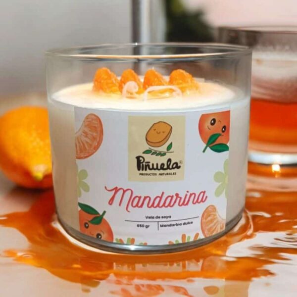 Vela de Soya aromática   Mandarina Dulce  650gr